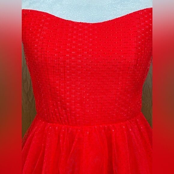 ML Monique Lhuillier Tulle Off The Shoulder Mini Dress size 6 - Picture 7 of 16